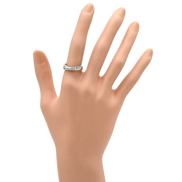 ノンブランド NON BRAND ダイヤ 0.50ct プラチナシルバー Pt900 ダイヤモンド リング 指輪 プラチナム Pt900 7P 7石 7粒 ウェーブ 一文字デザイン ラインストーン エンゲージ ブライダル 12号