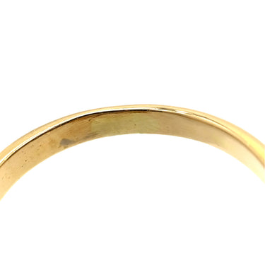 ノンブランド NON BRAND ダイヤ リング イエローゴールド×シルバー K18YG ダイヤモンド リング 指輪 Au750 18K 18金 YG V字デザイン バゲットカット 7号