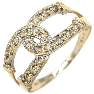 ノンブランド NON BRAND パヴェダイヤ 0.30ct リング ホワイトゴールド K18WG ダイヤモンド リング 指輪 K18WG Au750 18K 18金 クロステープ ノットデザイン 12号