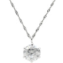 ノンブランド NON BRAND 一粒 ダイヤペンダント 1.0ct プラチナシルバー ダイヤモンド Pt999 Pt850（チェーン） ネックレス Pt999 1ct ダイヤ 一粒石 ラウンドブリリアントカット