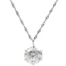 ノンブランド NON BRAND 一粒 ダイヤペンダント 1.0ct プラチナシルバー ダイヤモンド Pt999 Pt850（チェーン） ネックレス Pt999 1ct ダイヤ 一粒石 ラウンドブリリアントカット