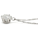 ノンブランド NON BRAND 一粒 ダイヤペンダント 1.0ct プラチナシルバー ダイヤモンド Pt999 Pt850（チェーン） ネックレス Pt999 1ct ダイヤ 一粒石 ラウンドブリリアントカット