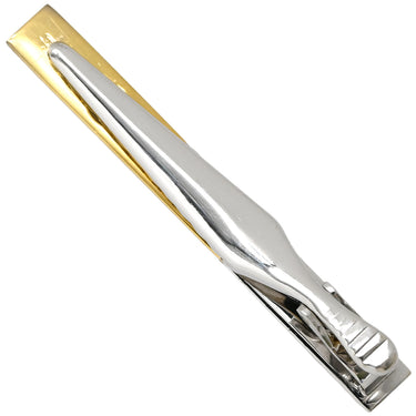 ノンブランド NON BRAND 1P ダイヤモンド イエローゴールド×プラチナシルバー K18YG Pt900 ダイヤモンド タイピン Au750 K18YG Pt900 マット グロス デュアルライン バイカラー タイバー