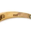 ノンブランド NON BRAND ダイヤモンド 0.32ct イエローゴールド K18YG ダイヤモンド リング 指輪 K18 Au750 YG パヴェダイヤ 一文字 13号