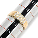 ノンブランド NON BRAND ダイヤモンド 0.32ct イエローゴールド K18YG ダイヤモンド リング 指輪 K18 Au750 YG パヴェダイヤ 一文字 13号