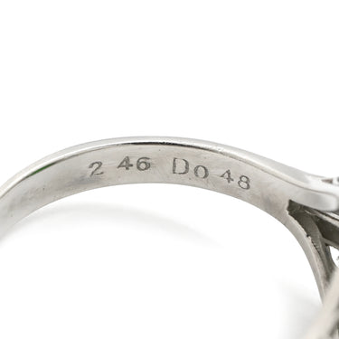 ノンブランド NON BRAND ヒスイ 2.46ct ダイヤモンド プラチナシルバー Pt900 ヒスイ ダイヤモンド リング 指輪 緑 グリーン 翡翠 ひすい ジェダイト プラチナ900 14号