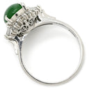 ノンブランド NON BRAND ヒスイ 0.157ct ダイヤモンド プラチナシルバー Pt900 ヒスイ ダイヤモンド リング 指輪 緑 グリーン 翡翠 ひすい ジェダイト プラチナ900 12号