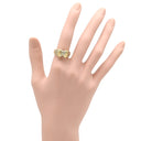 ノンブランド NON BRAND ダイヤ 0.93ct イエローゴールド K18YG ダイヤモンド リング 指輪 Au750 18K 18金 メレダイヤ パヴェ バゲットカット リボンモチーフ 11号