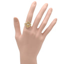 ノンブランド NON BRAND ダイヤ 0.648ct デザインリング イエローゴールド K18YG ダイヤモンド リング 指輪 18K Au750 YG パヴェ 12号