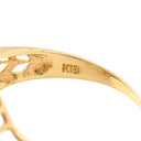ノンブランド NON BRAND ダイヤ 0.648ct デザインリング イエローゴールド K18YG ダイヤモンド リング 指輪 18K Au750 YG パヴェ 12号