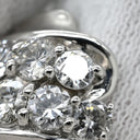 ノンブランド NON BRAND ダイヤ 1.20ct プラチナシルバー Pt850 ダイヤモンド リング 指輪 Pt850 プラチナ パヴェ メレダイヤ 4列 4連 ウェーブ 11号