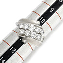 ノンブランド NON BRAND ダイヤ 1.20ct プラチナシルバー Pt850 ダイヤモンド リング 指輪 Pt850 プラチナ パヴェ メレダイヤ 4列 4連 ウェーブ 11号