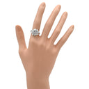 ノンブランド NON BRAND ダイヤ 1.20ct プラチナシルバー Pt850 ダイヤモンド リング 指輪 Pt850 プラチナ パヴェ メレダイヤ 4列 4連 ウェーブ 11号