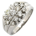 ノンブランド NON BRAND ダイヤモンド 1.0ct プラチナシルバー Pt900 ダイヤモンド リング 指輪 Pt900 パヴェ メレダイヤ 3列 3連 3ライン 幅広 ボリュームリング 13.5号