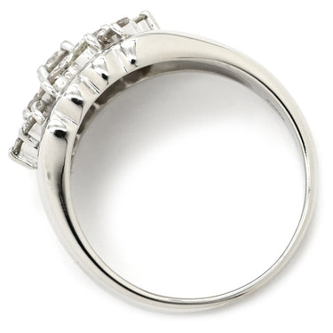 ノンブランド NON BRAND ダイヤモンド 1.0ct プラチナシルバー Pt900 ダイヤモンド リング 指輪 Pt900 パヴェ メレダイヤ 3列 3連 3ライン 幅広 ボリュームリング 13.5号