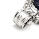 ノンブランド NON BRAND サファイア 2.63ct ダイヤモンド ブルーXプラチナシルバー Pt900 サファイア ダイヤモンド ペンダントトップ 青 オーバルカット プラチナ