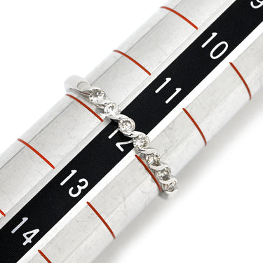 ノンブランド NON BRAND ダイヤモンドリング 0.20ct ホワイトゴールド K18WG ダイヤモンド リング 指輪 一文字 ダイヤ 18K 750 WG 12号
