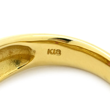 ノンブランド NON BRAND ダイヤモンド 1.50ct ルビー 0.56ct イエローゴールド K18YG ダイヤモンド ルビー リング 指輪 K18 Au750 YG パヴェダイヤ 月甲丸 ドーム 11号