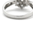 ノンブランド NON BRAND ダイヤ 1.01ct プラチナシルバー Pt850 ダイヤモンド リング 指輪 Pt850 9P 9石 9粒 ブリリアントカット フラワー 花モチーフ サイドストーン 11.5号