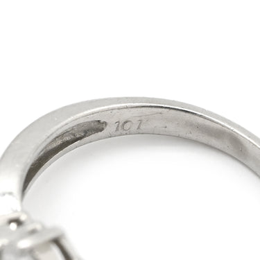 ノンブランド NON BRAND ダイヤ 1.01ct プラチナシルバー Pt850 ダイヤモンド リング 指輪 Pt850 9P 9石 9粒 ブリリアントカット フラワー 花モチーフ サイドストーン 11.5号