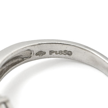 ノンブランド NON BRAND ダイヤ 1.01ct プラチナシルバー Pt850 ダイヤモンド リング 指輪 Pt850 9P 9石 9粒 ブリリアントカット フラワー 花モチーフ サイドストーン 11.5号