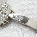 ノンブランド NON BRAND ダイヤ 1.01ct プラチナシルバー Pt850 ダイヤモンド リング 指輪 Pt850 9P 9石 9粒 ブリリアントカット フラワー 花モチーフ サイドストーン 11.5号