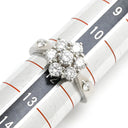 ノンブランド NON BRAND ダイヤ 1.01ct プラチナシルバー Pt850 ダイヤモンド リング 指輪 Pt850 9P 9石 9粒 ブリリアントカット フラワー 花モチーフ サイドストーン 11.5号