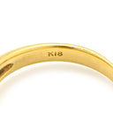 ノンブランド NON BRAND ダイヤモンド 0.62ct イエローゴールド K18YG ダイヤモンド リング 指輪 K18YG パヴェ メレダイヤ ウェーブデザイン 13号