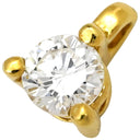 ノンブランド NON BRAND ダイヤ 0.22ct イエローゴールド K18YG ダイヤモンド ペンダントトップ Au750 18K 1P 1石 1粒 ソリティア 3本爪 ラウンドブリリアント