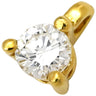 ノンブランド NON BRAND ダイヤ 0.22ct イエローゴールド K18YG ダイヤモンド ペンダントトップ Au750 18K 1P 1石 1粒 ソリティア 3本爪 ラウンドブリリアント