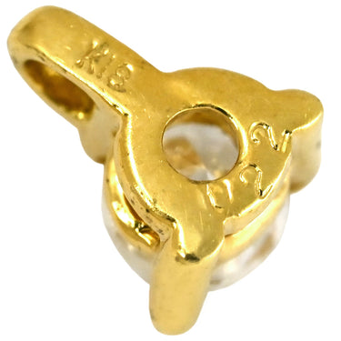 ノンブランド NON BRAND ダイヤ 0.22ct イエローゴールド K18YG ダイヤモンド ペンダントトップ Au750 18K 1P 1石 1粒 ソリティア 3本爪 ラウンドブリリアント