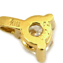 ノンブランド NON BRAND ダイヤ 0.22ct イエローゴールド K18YG ダイヤモンド ペンダントトップ Au750 18K 1P 1石 1粒 ソリティア 3本爪 ラウンドブリリアント