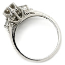 ノンブランド NON BRAND ダイヤ 0.15ct 0.17ct プラチナシルバー Pt900 ダイヤモンド リング 指輪 Pt900 9P 9石 9粒 フラワー 花モチーフ 5.5号