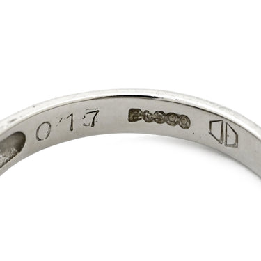 ノンブランド NON BRAND ダイヤ 0.15ct 0.17ct プラチナシルバー Pt900 ダイヤモンド リング 指輪 Pt900 9P 9石 9粒 フラワー 花モチーフ 5.5号