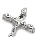 ノンブランド NON BRAND クロス ダイヤモンド プラチナシルバー Pt900 ダイヤモンド ペンダントトップ Pt900 十字架 ネックレストップ 10P 10石 10粒 テンダイヤ
