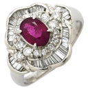 ノンブランド NON BRAND ピンクサファイア 1.07ct ダイヤ ピンク✕プラチナシルバー Pt900 サファイア ダイヤモンド リング 指輪 1粒 テーパー メレダイヤ オーバルカット プラチナ 16号