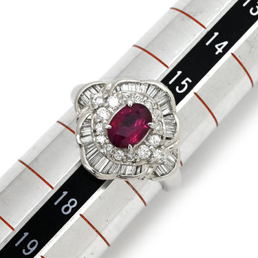 ノンブランド NON BRAND ピンクサファイア 1.07ct ダイヤ ピンク✕プラチナシルバー Pt900 サファイア ダイヤモンド リング 指輪 1粒 テーパー メレダイヤ オーバルカット プラチナ 16号