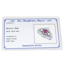 ノンブランド NON BRAND ルビー 0.94ct ダイヤ 0.68ct レッド×プラチナシルバー Pt900 ルビー ダイヤモンド リング 指輪 赤 1P 1石 1粒 プラチナ Pt900 メレダイヤ パヴェ バケット オーバル 楕円 12号