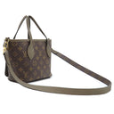 ルイヴィトン LOUIS VUITTON ネヴァーフル インサイドアウト BB M12109 モノグラム×ダークファンゴ モノグラムキャンバス グレインレザー 2WAYバッグ ゴールド金具 リバーシブル グレージュ