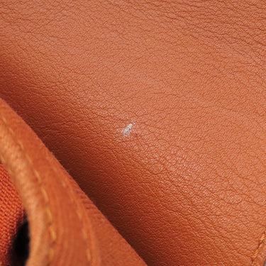 エルメス HERMES ヴァルパライソPM ポティロン トワルシェブロン レザー ハンドバッグ シルバー金具 オレンジ ポーチ欠品