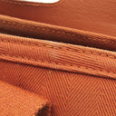 エルメス HERMES ヴァルパライソPM ポティロン トワルシェブロン レザー ハンドバッグ シルバー金具 オレンジ ポーチ欠品