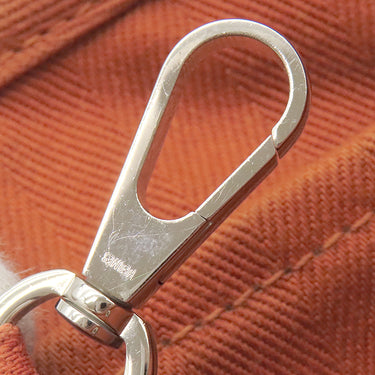 エルメス HERMES ヴァルパライソPM ポティロン トワルシェブロン レザー ハンドバッグ シルバー金具 オレンジ ポーチ欠品