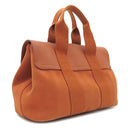 エルメス HERMES ヴァルパライソPM ポティロン トワルシェブロン レザー ハンドバッグ シルバー金具 オレンジ ポーチ欠品