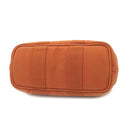 エルメス HERMES ヴァルパライソPM ポティロン トワルシェブロン レザー ハンドバッグ シルバー金具 オレンジ ポーチ欠品