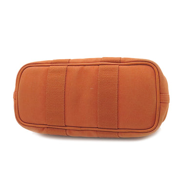 エルメス HERMES ヴァルパライソPM ポティロン トワルシェブロン レザー ハンドバッグ シルバー金具 オレンジ ポーチ欠品