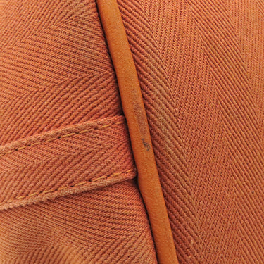 エルメス HERMES ヴァルパライソPM ポティロン トワルシェブロン レザー ハンドバッグ シルバー金具 オレンジ ポーチ欠品