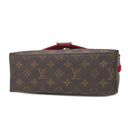 ルイヴィトン LOUIS VUITTON サンミシェル M44031 コクリコ モノグラムキャンバス エピレザー ショルダーバッグ シルバー金具 茶 赤