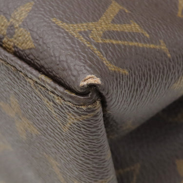 ルイヴィトン LOUIS VUITTON サンミシェル M44031 コクリコ モノグラムキャンバス エピレザー ショルダーバッグ シルバー金具 茶 赤
