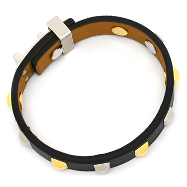 エルメス HERMES ミニドッグ クルー カレ ブラック スイフト メタル T2 ブレスレット ゴールド金具 シルバー金具 黒