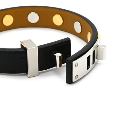 エルメス HERMES ミニドッグ クルー カレ ブラック スイフト メタル T2 ブレスレット ゴールド金具 シルバー金具 黒